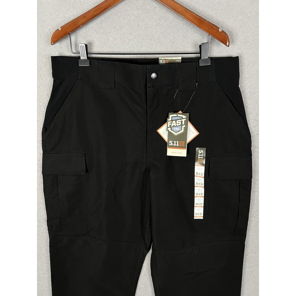 5.11 Tactical Men's Pants Ripstop TDU Relaxed Fit 36x32 Black 74003 - Picture 2 of 6